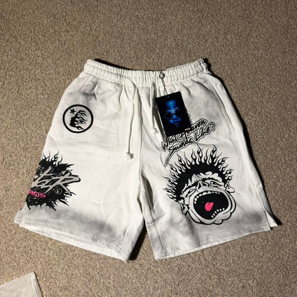 Black and white shorts